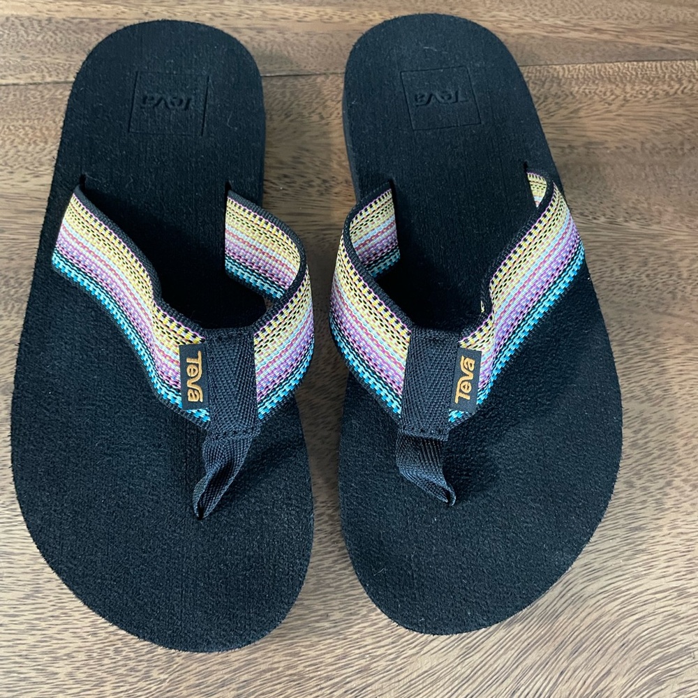 NWOT Teva Kids Sandals - Black with Multicolor Straps